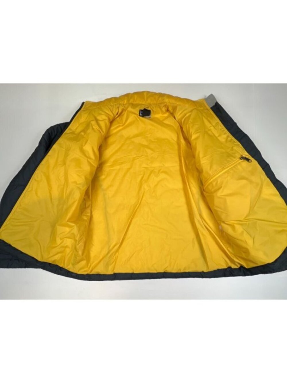Patagonia Women's Puffer Jacket Small Grey Yellow Insulated - Picture 4 of 9